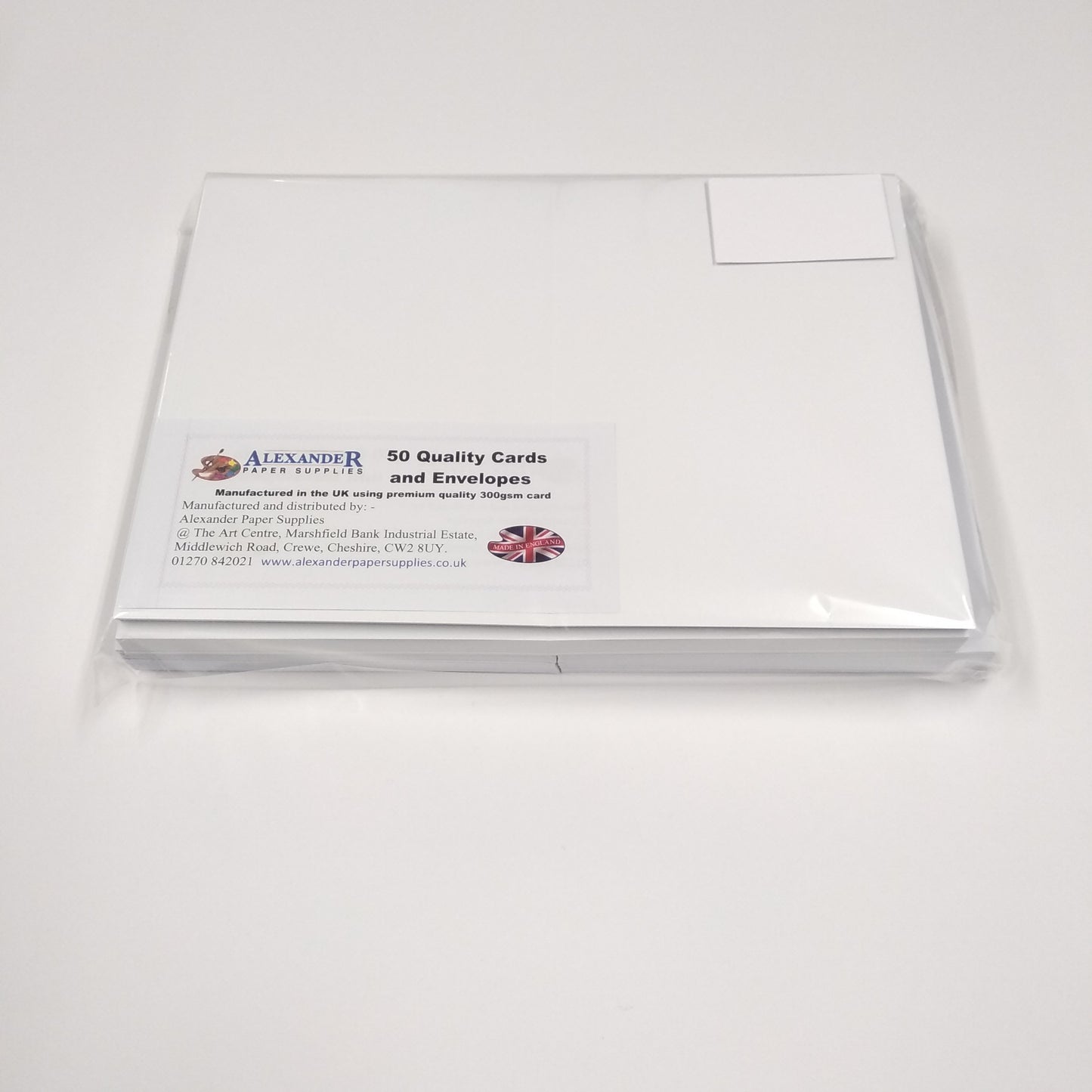 5x7 White Cards & Envelopes x 50