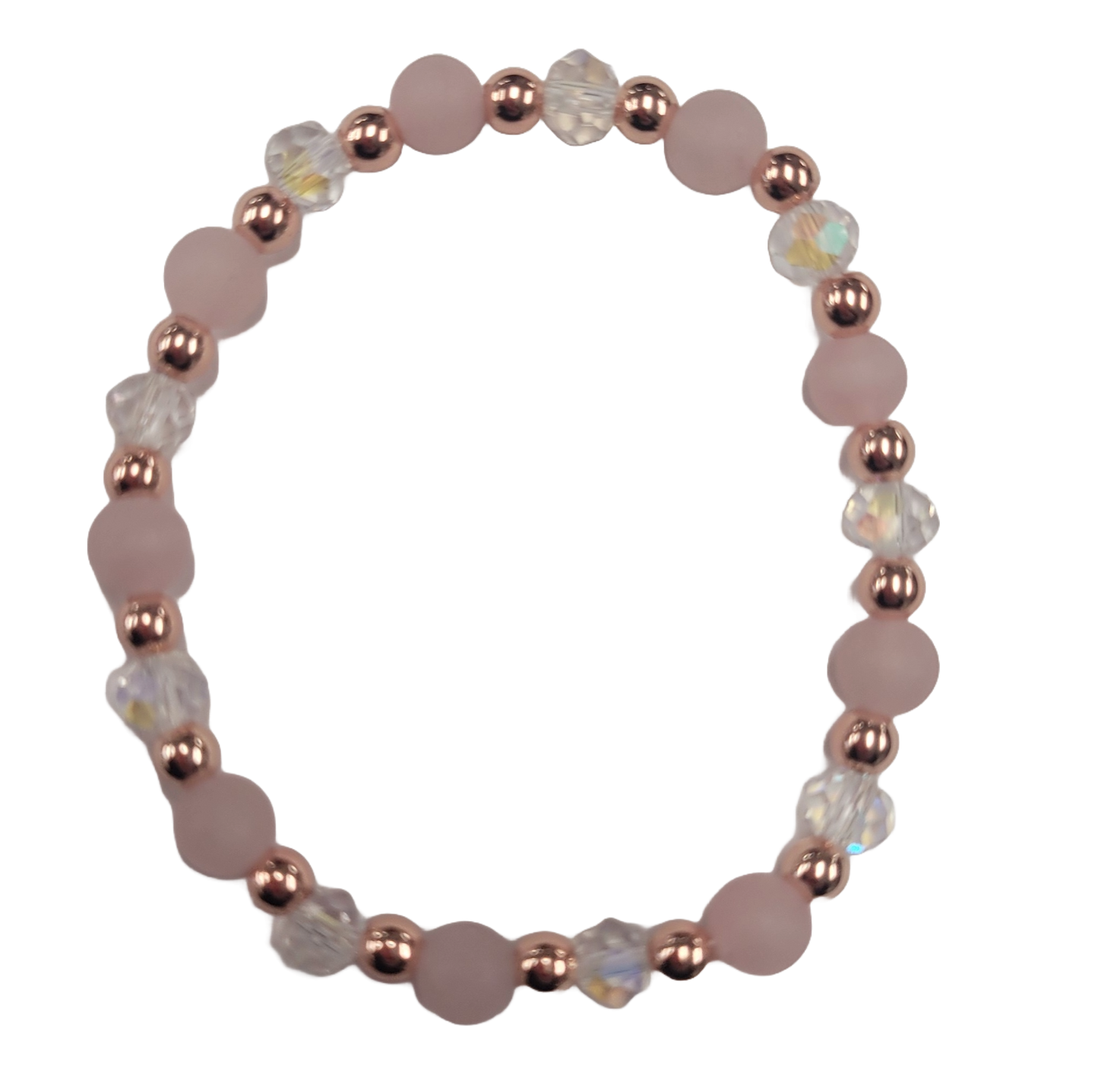 Frosted Rose Quartz Bracelet Kit