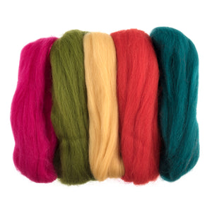 Natural Wool Roving: 50g: Bright