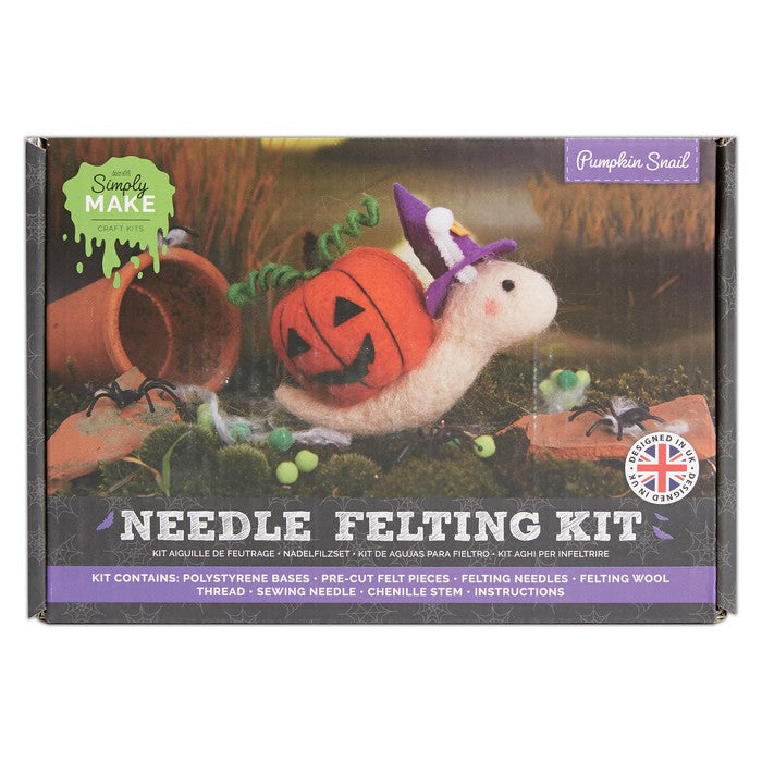 Needle Felting Kit - Pumpkin Snail