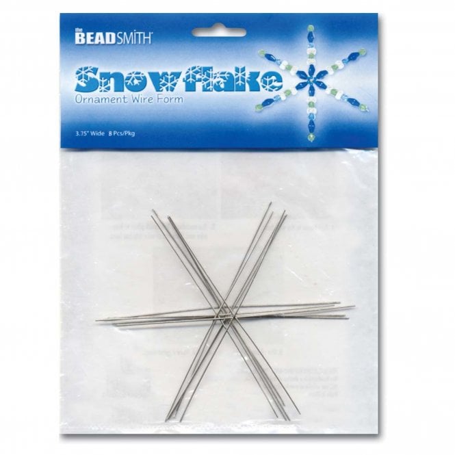 Beadsmith DIY Crafts Ornament Form Snowflake  3.3/4inches (8-Pack)