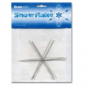 Beadsmith DIY Crafts Ornament Form Snowflake  3.3/4inches (8-Pack)