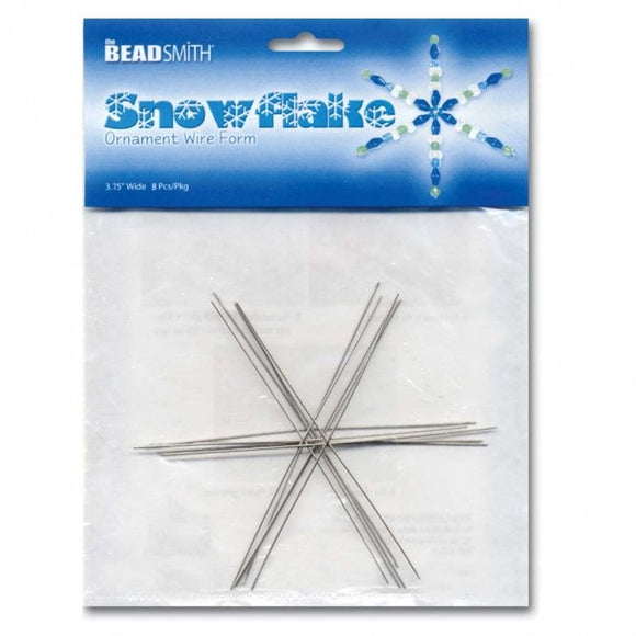 Beadsmith DIY Crafts Ornament Form Snowflake  3.3/4inches (8-Pack)