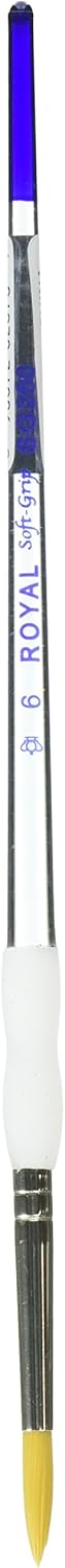 Royal Soft Grip Gold Taklon Round Paint Brush - 6