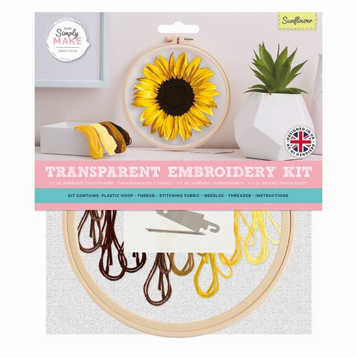 Transparent Embroidery Kit - Sunflower