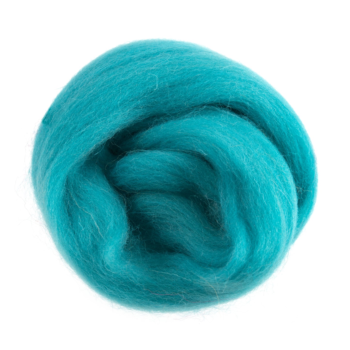 Natural Wool Roving: 10g: Teal