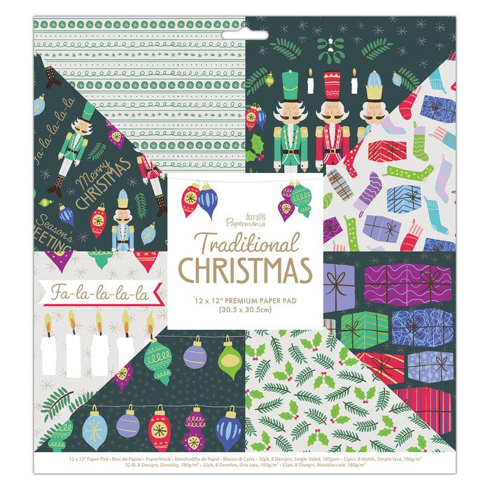 12x12 Paper Pack (32pk) - Traditional Christmas