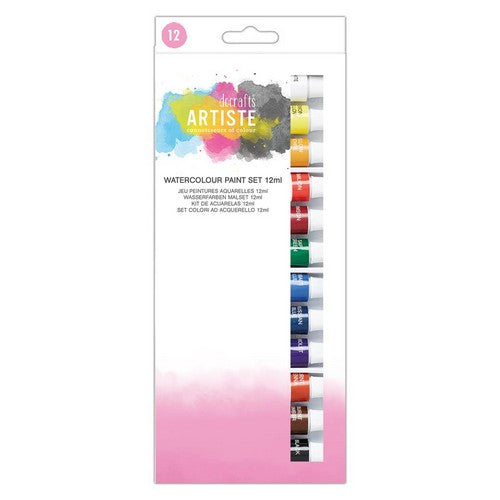 Artiste Watercolour Paint Set (12 tubes)