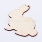 Undyed Natural Wooden Rabbit Ornament