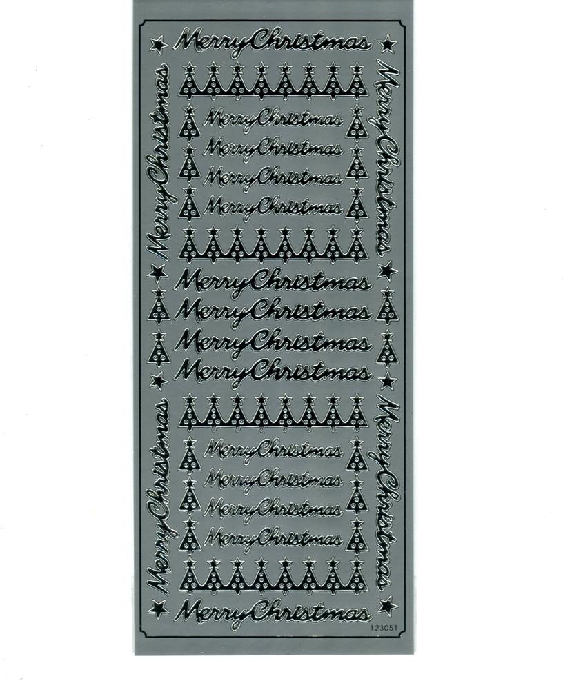 Habico Peel Off Stickers - Merry Christmas - Silver