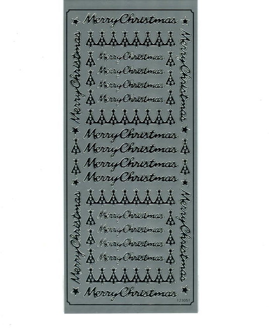 Habico Peel Off Stickers - Merry Christmas - Silver