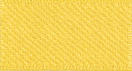 Ribbon Double Faced Satin 1m x 25mm Yellow
