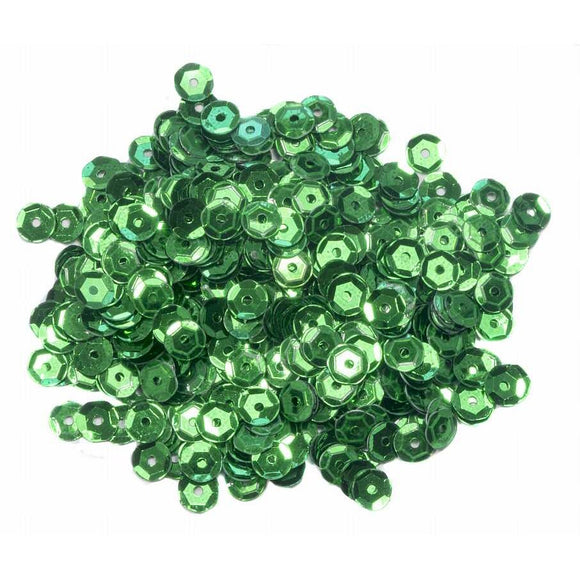 5mm Cup Sequins 7g Green