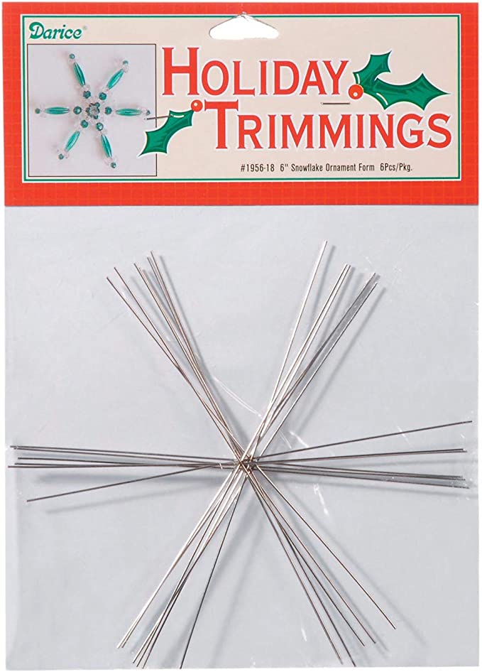 Darice DIY Crafts Ornament Form Snowflake  3.3/4inches (8-Pack)