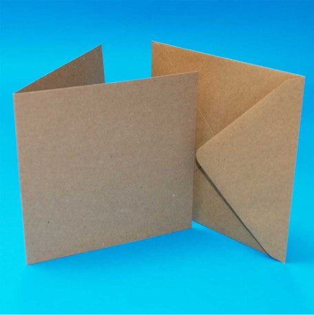 6x6 Kraft Cards & Envelopes x50