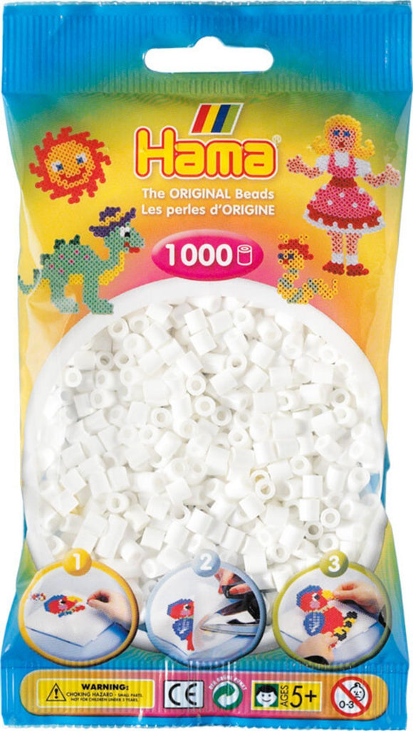 Hama Beads 1000pc White