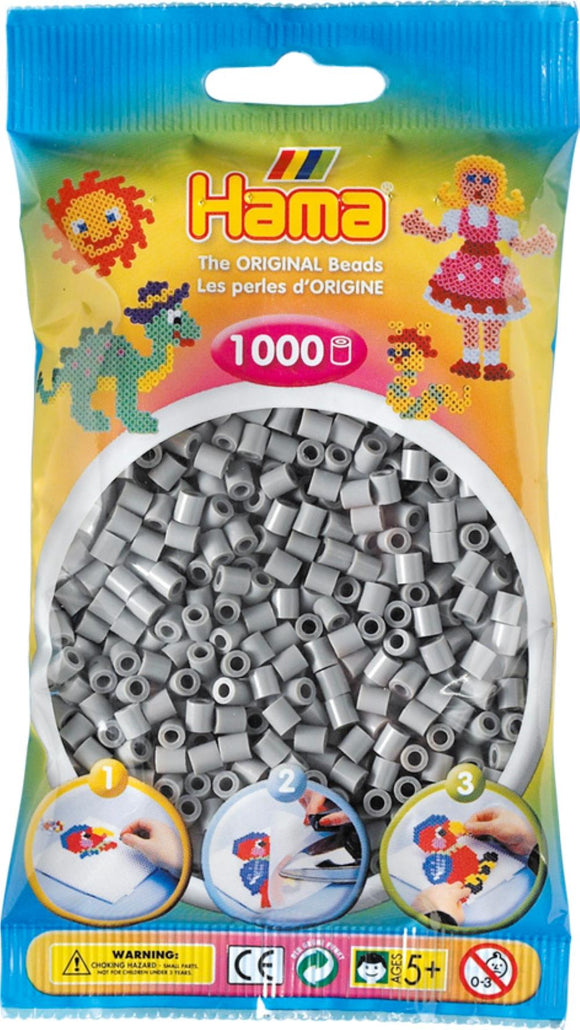 Hama Beads 1000pc Grey