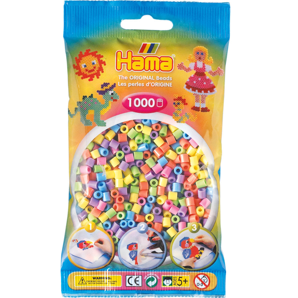 Hama Beads 1000pc Mixed Pastel