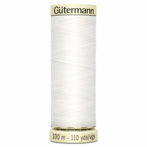 Gutermann Sew All Thread 100m White 800