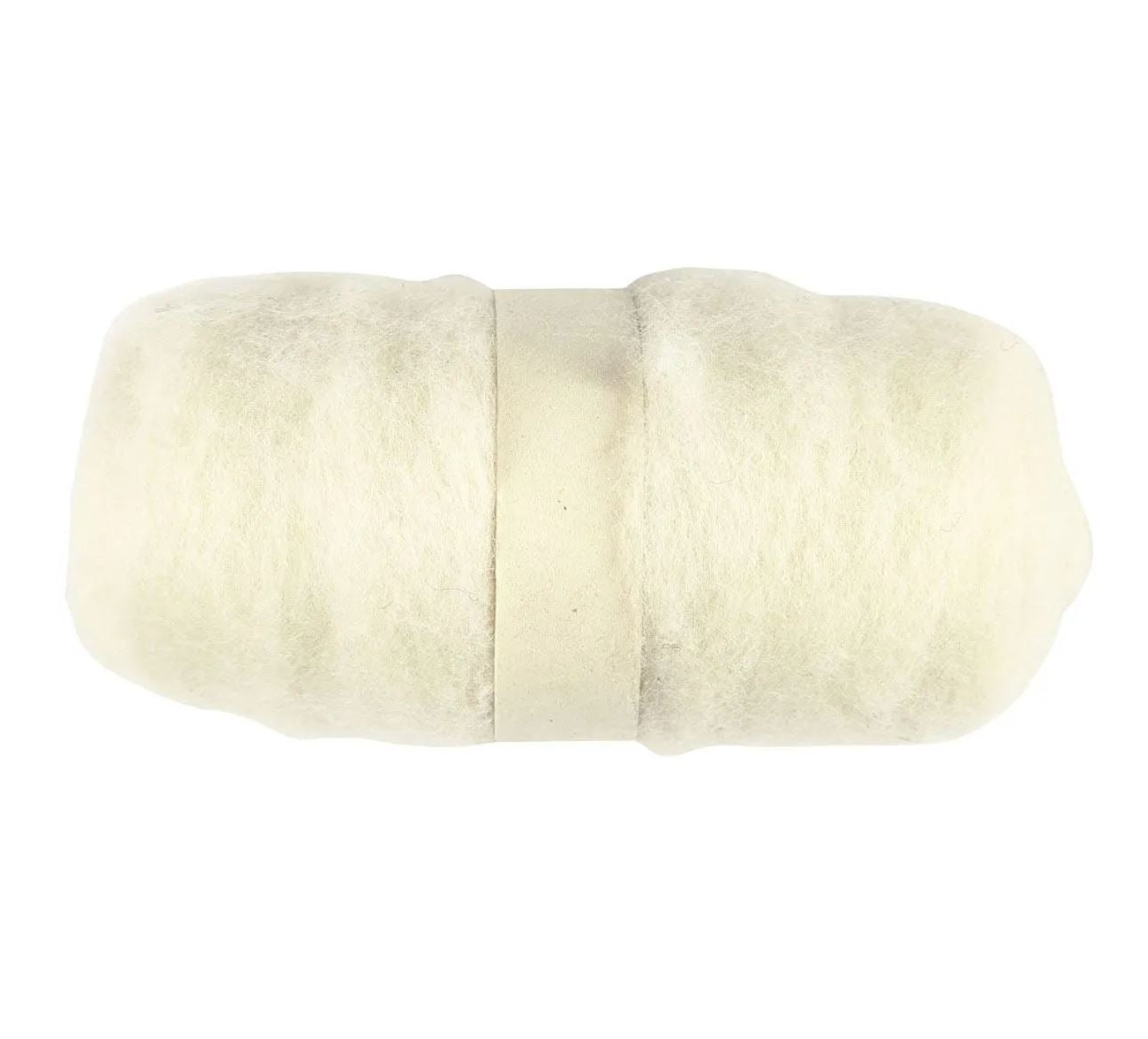 Carded Wool White 100 g