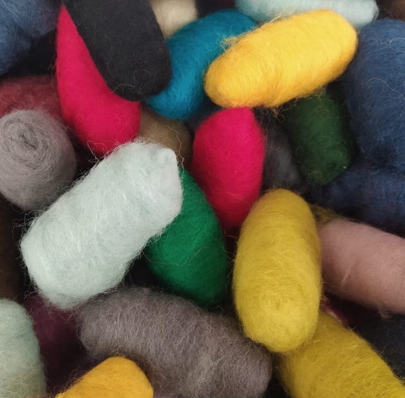 Needle Felting Carded Wool 10g