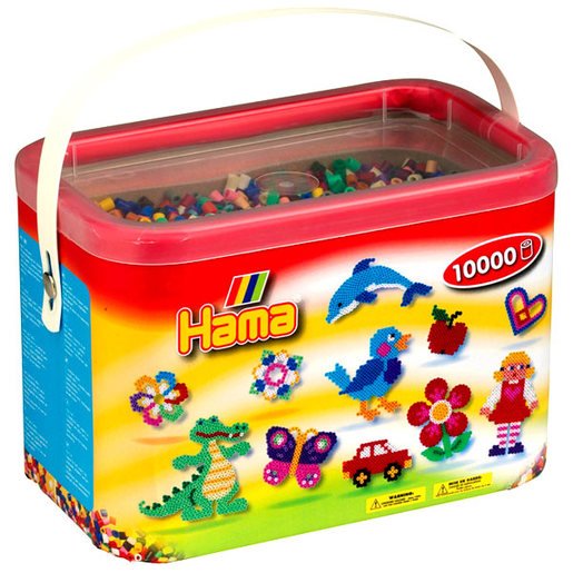 Hama Beads 10000pc Bucket Mixed Solids