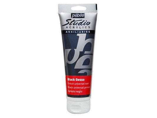 Pebeo Studio Acrylics Auxiliaries Black Gesso 250ml