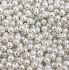 Value Beads - 4mm Glass Pearl - White