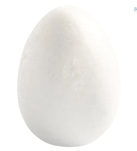 Polystyrene Egg W:5cm H:8cm White