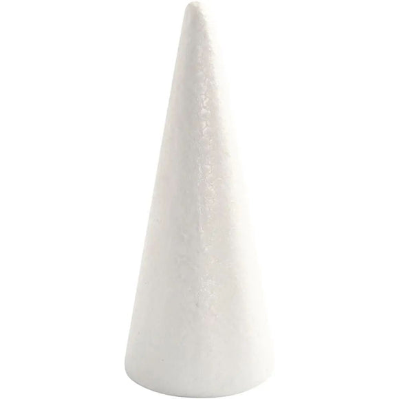 Polystyrene Cone W:7cm H:19.5cm White