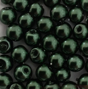 Value Beads - 4mm Glass Pearl - Green