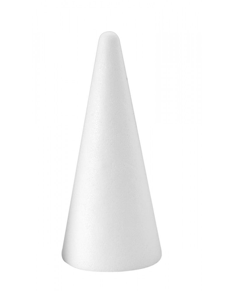 Polystyrene Cone W:9cm H:20cm White