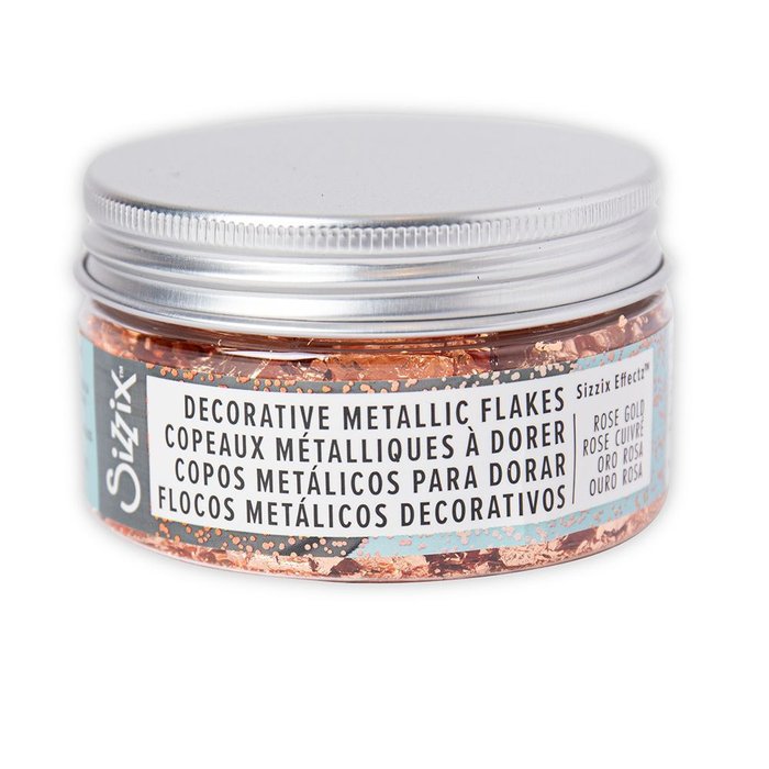 Sizzix Effects - Decorative Metallic Flakes Rose Gold