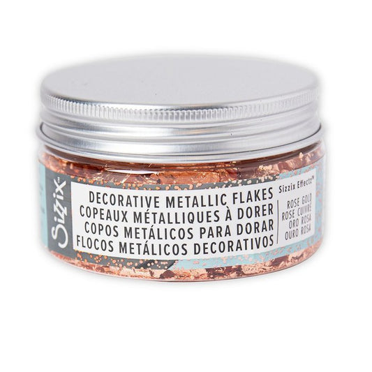 Sizzix Effects - Decorative Metallic Flakes Rose Gold