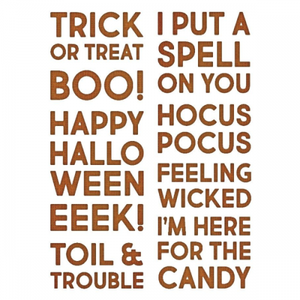 Sizzix Thinlits Die Set 9PK Bold Text Halloween