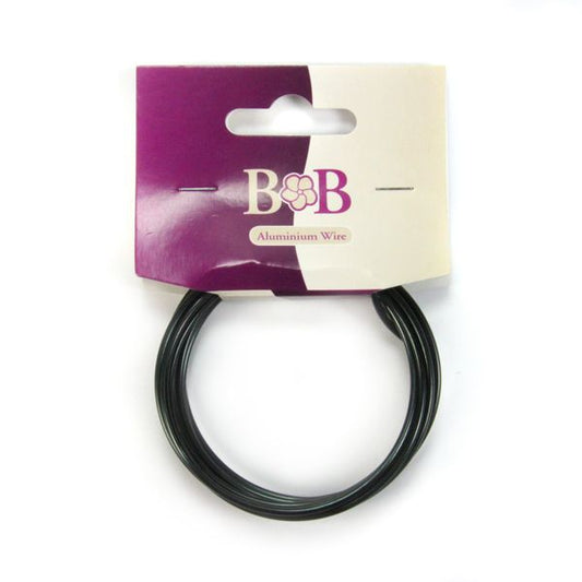 Aluminum Wire - 2mm x 2 Metre (Black)