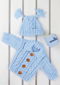 8361 Cardigan & Hat