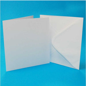 8x8 White Cards & Envelopes x25