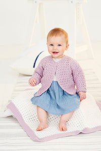 9533 Crochet Cardigan & Blanket