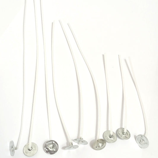 Pre-coated Paraffin Candle Wicks 10cm,15cm,20cm (3 of each) with glue dots