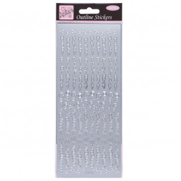 Anitas Outline Stickers Birthday Best Wishes Silver