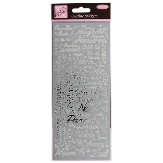 Anitas Outline Stickers Couples Silver