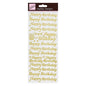 Anitas Outline Stickers Happy Birthday Gold on White