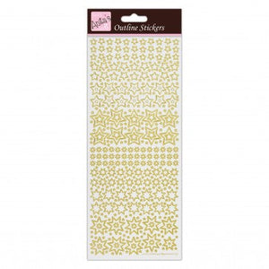 Anitas Sparkling Stars Gold On White