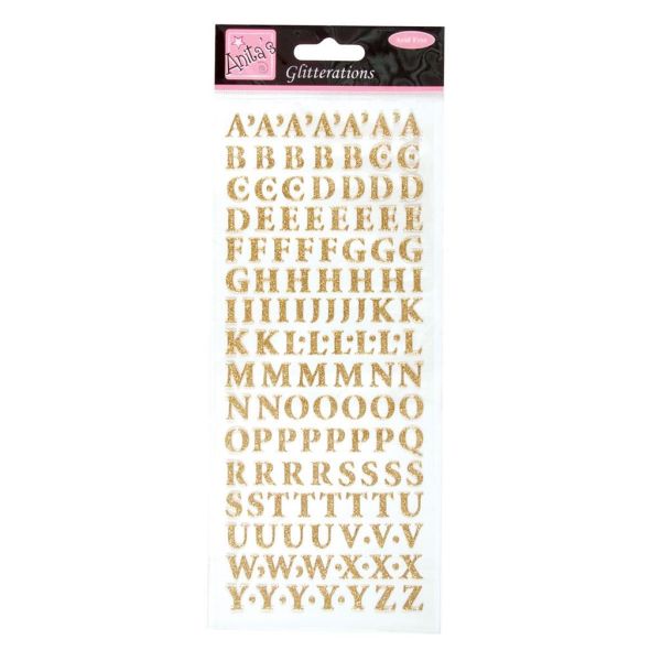Glitterations Gold Upper Case Alphabet