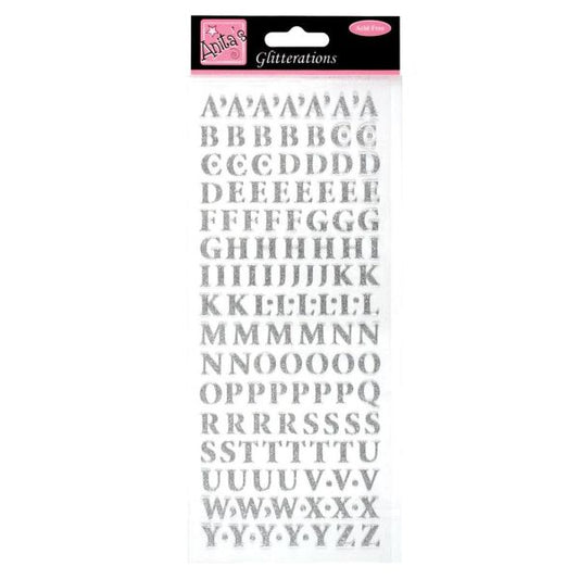 Glitterations Silver Upper Case Alphabet