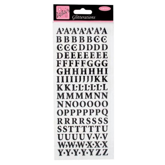 Glitterations Black Upper Case Alphabet