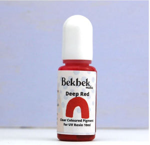 Bekbek Makes Clear Colour Pigments for UV Resin - Red