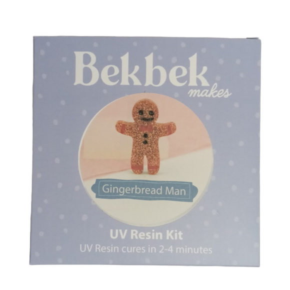 Bekbek Makes UV Resin Kit - Gingerbread Man Pin Kit (Makes 2)