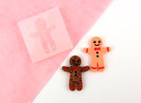 Bekbek Makes UV Resin Kit - Gingerbread Man Pin Kit (Makes 2)